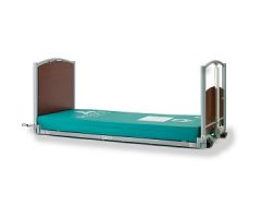 Floor Hospital Bed with Headboard and Footboard, Cherry, 36" W x 84" L, Quick Ship