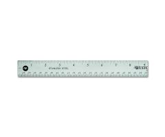 Westcott Stainless Steel Ruler, 18"