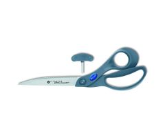 ExtremEdge Adjustable Tension Titanium-Bonded Gray and Yellow Bent Scissors, 9"