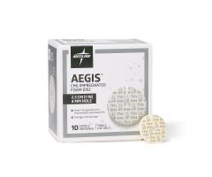Aegis CHG-Impregnated 1" Foam Disk Peel-Open Dressing with 4 mm Hole