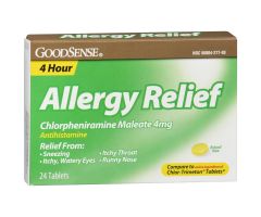 GoodSense Allergy Relief Chlorepheniramine Maleate 4 Mg 4-Hr Tablets 24 Ct