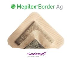 Mepilex Border Ag Antimicrobial Dressings, 6" x 6"