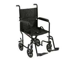 Drive Medical Lightweight Transport Wheelchair-17" Seat-Black