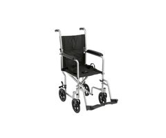 Drive Lightweight Transport Wheelchair-17" Seat-Silver