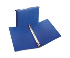 1" Poly Hanging Storage Binder with Round Rings, 11" x 8-1/2", Blue