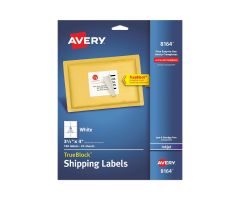 TrueBlock Shipping Labels, Inkjet, 3-1/3" x 4", White, 6 Labels / Sheet