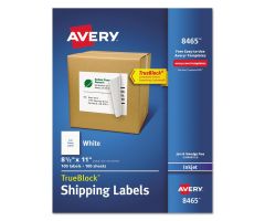 Full-Sheet Labels, Inkjet, 8-1/2" x 11", White, 1 Label / Sheet