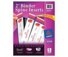 2" Binder Spine Inserts, 4 Inserts / Sheet, 5 Sheets / Pack