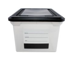 Clear Letter / Legal Size File Storage Box with Label