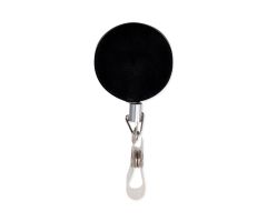 Premier Heavy-Duty Retractable ID Card Reel, Black / Chrome, 24" Extension