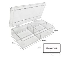 MultiBox, 4 compartments, 38 x 71 x 28mm each (11/2 x 2 13/16 x 11/8 in.), for various gels including half-mini protein gels, 6/pk