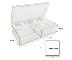 MultiBox, 2 compartments, 85 x 85 x 30mm each