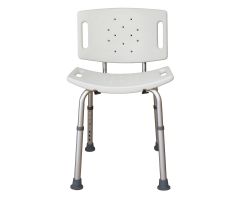 Essential Medical Supply B3003-S Deluxe Shower Bench-Back/White