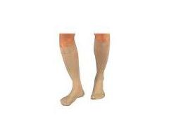 Knee High Vascular Support Stocking,Closed Toe,Size M,Beige,30 - 40 mmHg