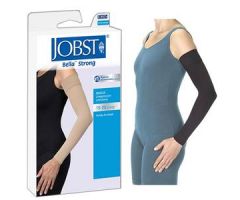 Strong Armsleeve, with Silicone Band, 15 to 20 mmHg, Size 3 Long, Black