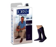 Jobst For Men Casual Knee-High, 30-40, Closed, Navy, X-Large