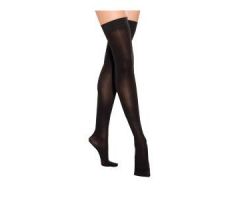 Unisex Relief Thigh-High Firm Compression Stockings, Small, Black
