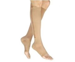 Unisex Vairox Knee-High Zippered Compression Stockings, Medium Long