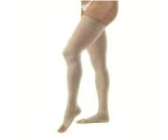 Unisex Relief Thigh-High Firm Compression Stockings, Open Toe, Small