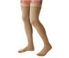 Unisex Relief Thigh-High Firm Compression Stockings, Open Toe, Large