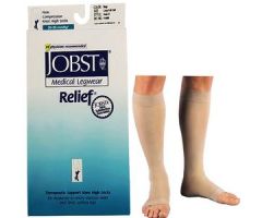 Relief Compression Stocking, Knee-High, Open Toe, Medium