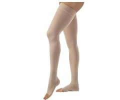 Unisex Relief Thigh-High Compression Stockings Open Toe, Small