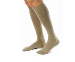 Men Knee-High Extra Firm Compression Socks, Closed Toe, Medium, Khaki