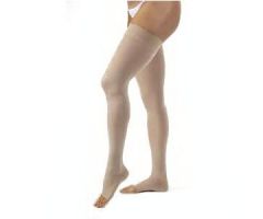 Women's Opaque Thigh-High Firm Compression Stockings, Large