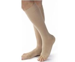 Women's Opaque Knee-High  Compression Stockings, Open Toe, Medium