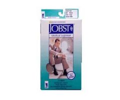 Men Thigh-High Ribbed Firm Compression Stockings, Large