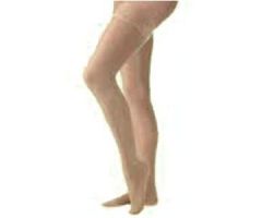 Men Thigh-High Ribbed Extra Firm Compression Stockings, Medium
