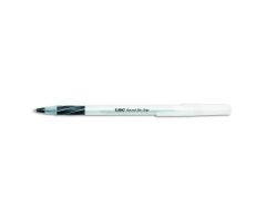 0.8 mm Fine Point Round Stic Grip Xtra Comfort Stick Ballpoint Pen, Black Ink / Gray Barrel