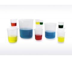 Bel-Art Graduated Griffin Low-Form 2000 mL Beaker, Polypropylene, 500-mL Graduation