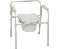 ProBasics Three-in-One Folding Commode with Elongated Seat