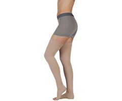 Juzo 2001 Short Thigh High Stocking w/ Silicone Border-Size I-Cinnamon