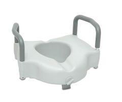 ProBasics Raised Toilet Seat with Lock and Arms, 350 lb Weight Capacity