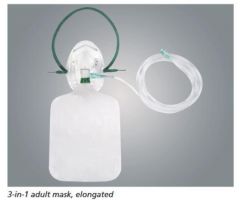 Oxygen Mask, Nonrebreather, 3-in-1, Medium Concentration