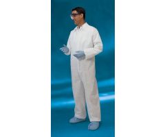 Coveralls with Elastic Cuffs and Ankles, White, Size 3XL