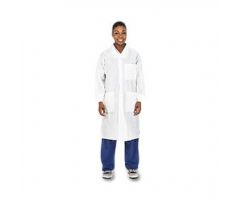Fluid Resistant Lab Coat, White, Size L