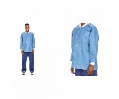 Hip-Length Lab Jacket, Disposable, Ceil Blue, Size 2XL