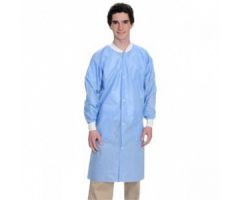 Medical Lab Coat, Knee Length, Disposable, Blue, Size XL