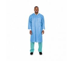 Medical Lab Coat, Knee Length, Disposable, Blue, Size M