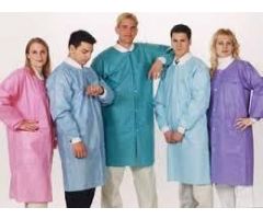 Disposable Knee Length Purple Lab Coats by Cardinal Health-BXTC3660PPS