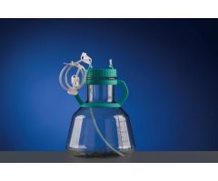 3L Wide-mouth High Efficiency Erlenmeyer Flask with Bi-directional Transfer Cap with TPE Tube (50cm 1/8" ID 1/4" OD), Vent Filter (0.22 μm μ24mm), Sterile, 1/pk, 4/cs