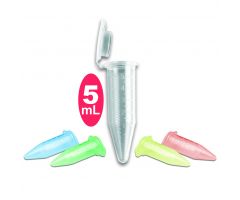 5mL MacroTube, non-sterile, 2 bags of 100 tubes, red tinted, 200/pk