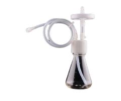 1000 mL Erlenmeyer Flask with Bi-Directional Transfer Cap, TPE Tube (50cm1/8" ID 1/4" OD), Heat seal , Vent Filter (0.22 μm 13.8cm2), Sterile, 1/pk, 4/cs