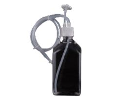 1L PETG Square Storage Bottle with 3-Port Transfer Cap with TPE Tube?60cm, 1/8" ID, 1/4" OD), Female Luer Connector with Male Sealing Plug, Vent Filter (0.22 m, Membrane Area 4.5cm), Sterile, 1/pk, 10/cs
