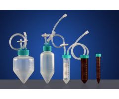 500mL Centrifuge Tube with Bi-directional Transfer Cap with Silicon Tube (50cm 1/8" ID 1/4" OD), Male Luer Lock Connector with Luer Cap, Vent Filter (0.22 ?m ?24mm), Sterile, 1/pk, 4/cs