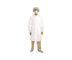 Tyvek IsoClean Frock with Bound Seams, Style IC270B, White, Size 2XL, Bulk Packed