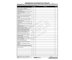 Preadmission Room Inspection Checklist
